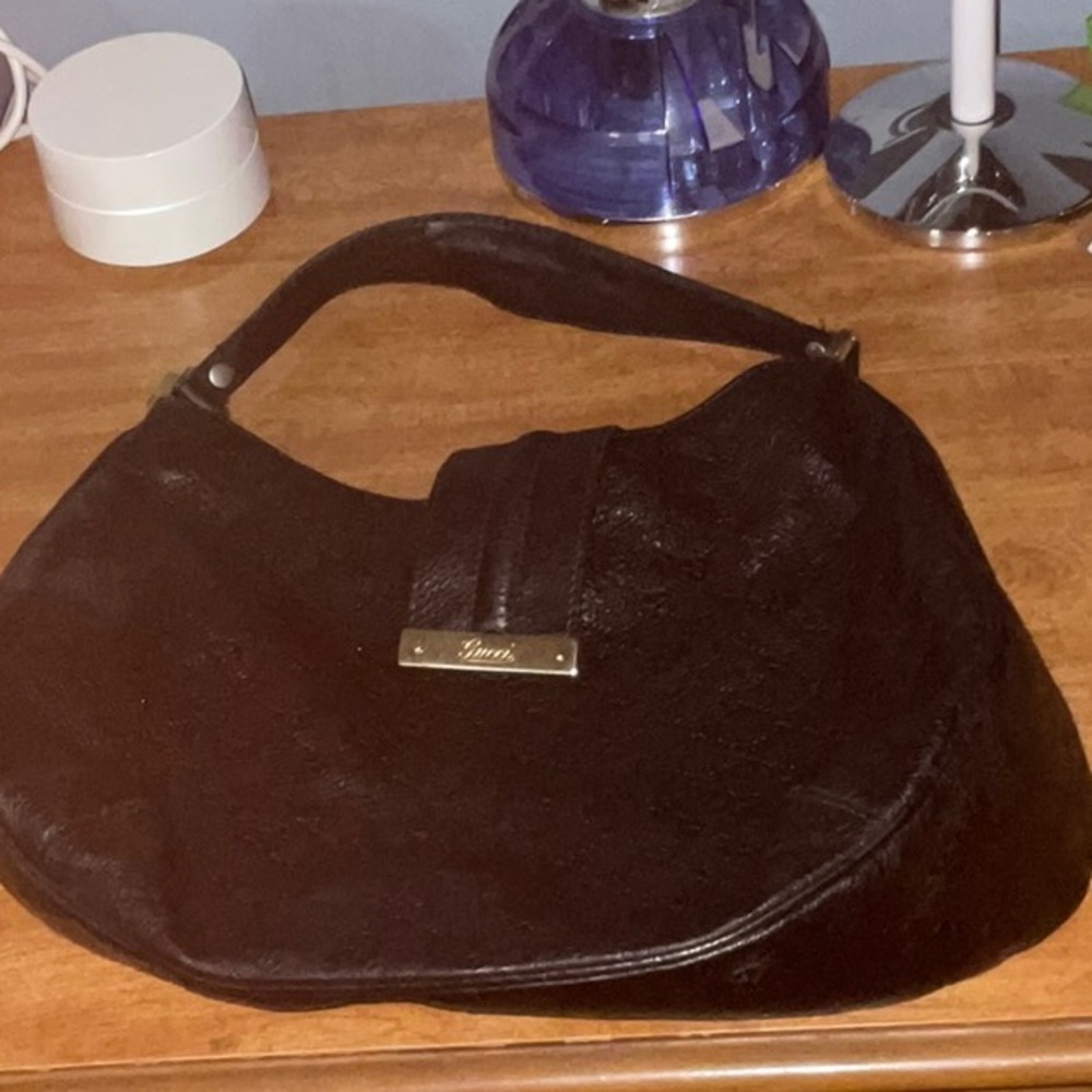 Genuine Gucci leather black bag